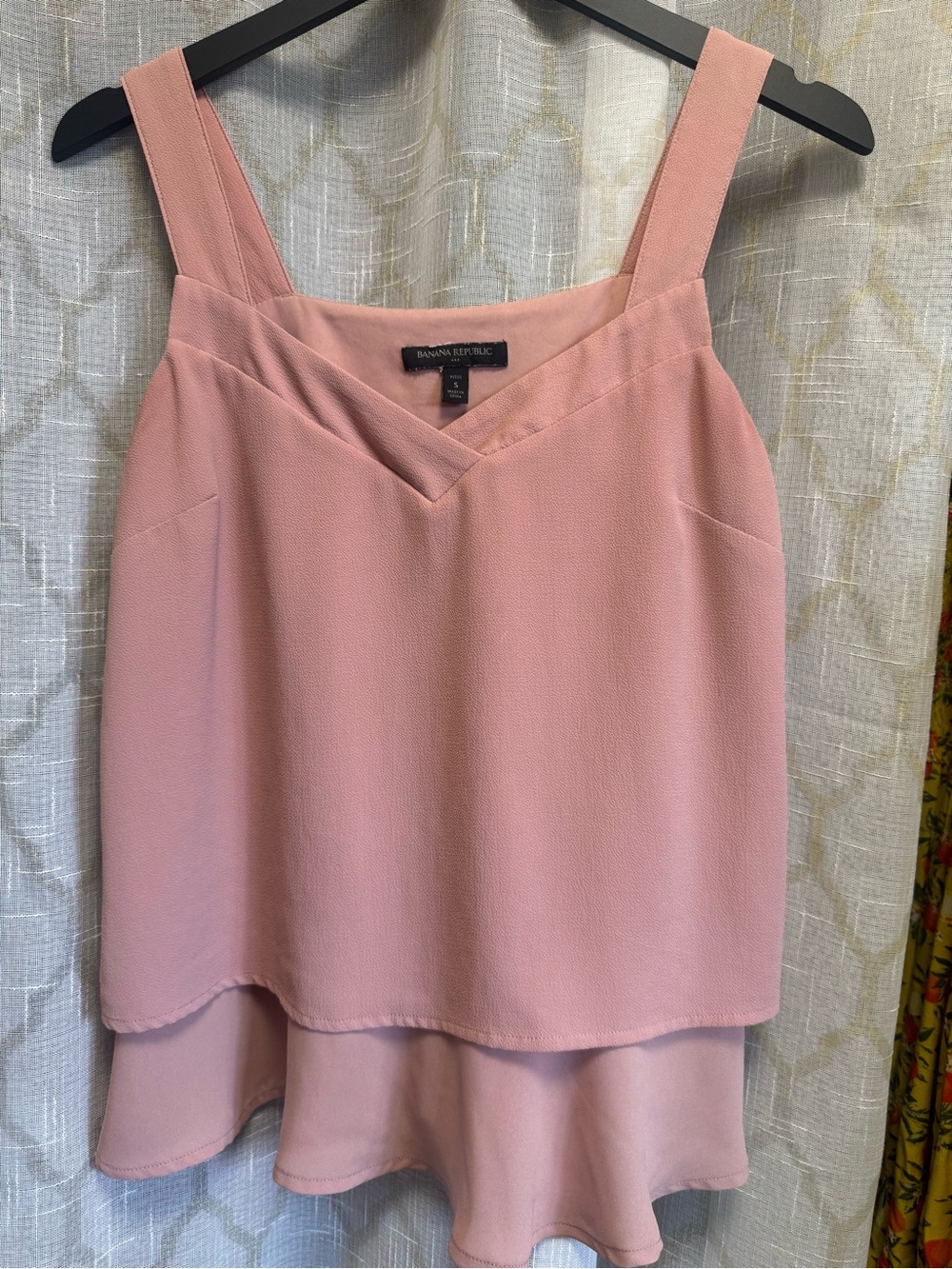 Banana Republic Dusty Pink Double-Layer V-Neck Camisole